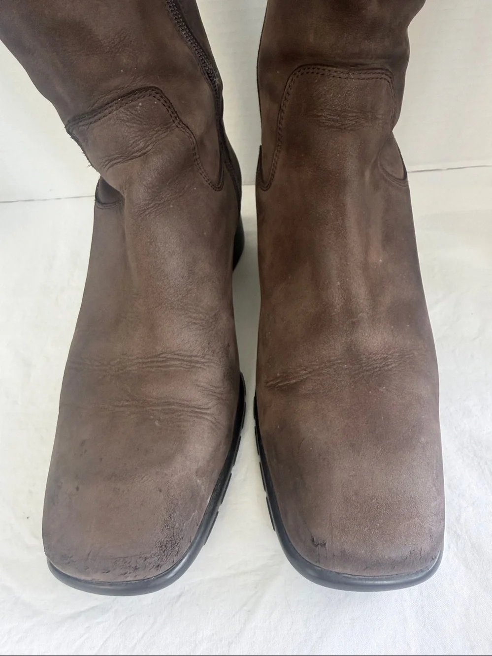 Donald Pliner Sz 9.5 Chocolate Brown Leather Air Touch Systems Tall Riding Boots